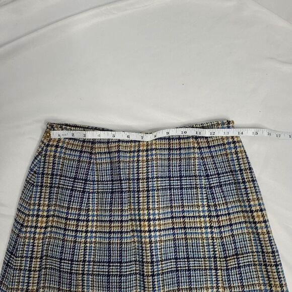 VINTAGE 70s skirt Pendleton plaid dark academia wool pencil S - Picture 8 of 10